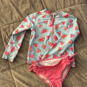 Size 3T girls 2-piece bathing suit